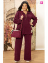 Pantalón Punto Soft Motion Merlot | Edén Tallas Grandes