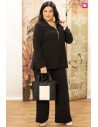Pantalón Punto Soft Motion Negro | Edén Tallas Grandes