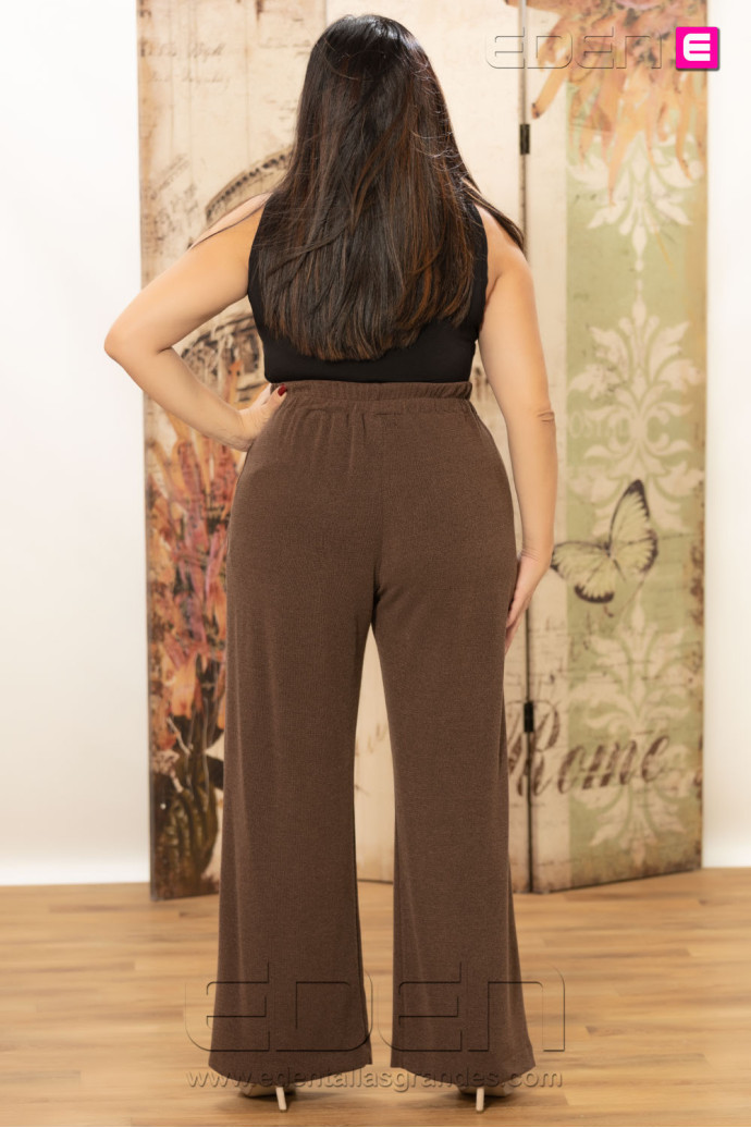 Pantalón Punto Soft Motion Moka | Edén Tallas Grandes - Imagen 3