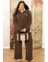 Pantalón Punto Soft Motion Moka | Edén Tallas Grandes