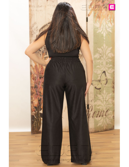 Pantalón Urban Suede Negro Indra | Edén Tallas Grandes - Imagen 3