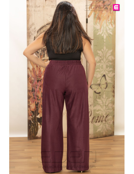 Pantalón Urban Suede Merlot Indra | Edén Tallas Grandes - Imagen 3