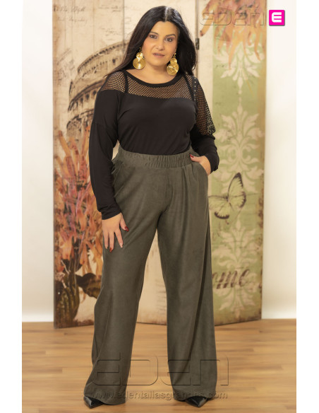 Pantalón Urban Suede Forest Indra | Edén Tallas Grandes - Imagen 2