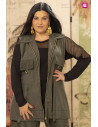 Chaleco Urban Suede Forest Indra | Edén Tallas Grandes