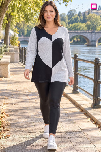Leggins Polipiel Negro Velika | Edén Tallas Grandes - Imagen 1