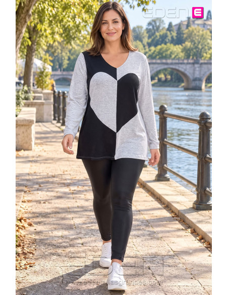 Leggins Polipiel Negro Velika | Edén Tallas Grandes - Imagen 1