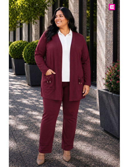 Conjunto Lazo Bordeaux Velika | Edén Tallas Grandes - Imagen 1
