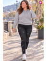 Leggins Tejano Negro Lazos Strass Velika | Edén Moda