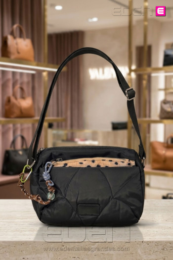 Bolso Nylon Fiera Negro | Edén Moda Tallas Grandes - Imagen 1