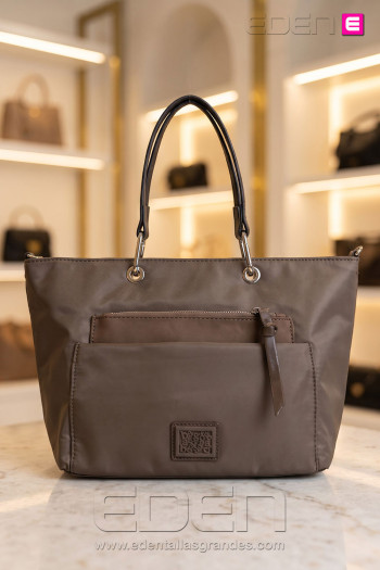 Bolso Nylon Euforia Coffee | Edén Moda Tallas Grandes - Imagen 1