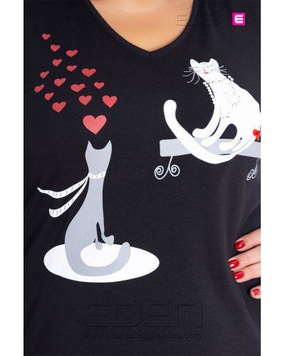 camiseta-gatitos-enamorados-negro-noos-noos