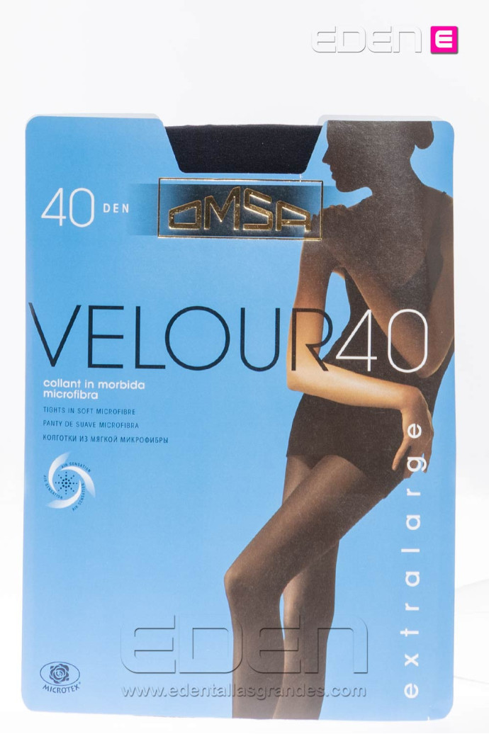 Imagen 2 - Panty Velour 40Den Omsa Negro Panty Velour 40Den Omsa Negro - Imagen 2