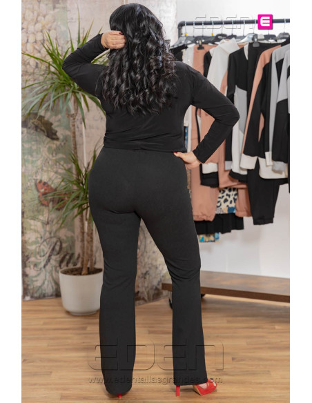 Pantalon negro campana aire con alma - Imagen 3