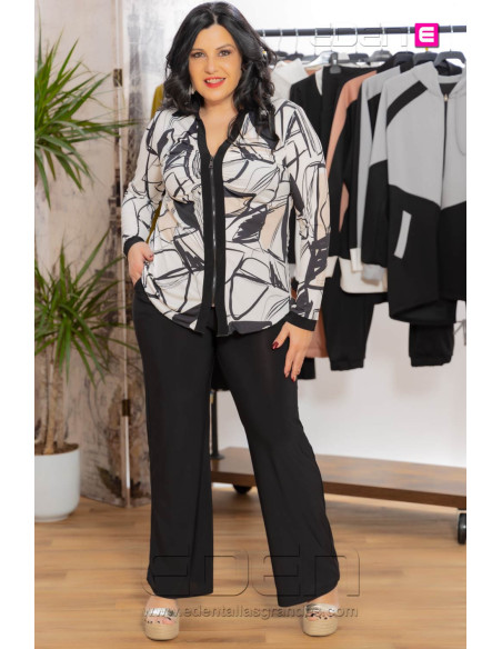 Pantalon danae negro punto bolsillos con alma - Imagen 1