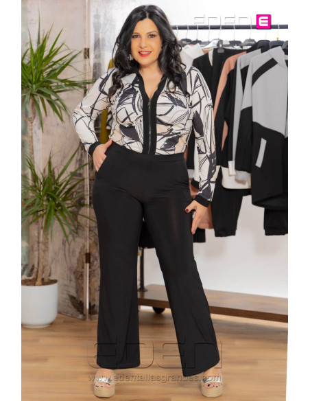Pantalon danae negro punto bolsillos con alma - Imagen 2