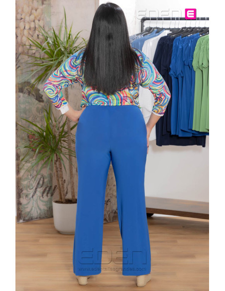 Pantalon danae azul punto bolsillos con alma - Imagen 3