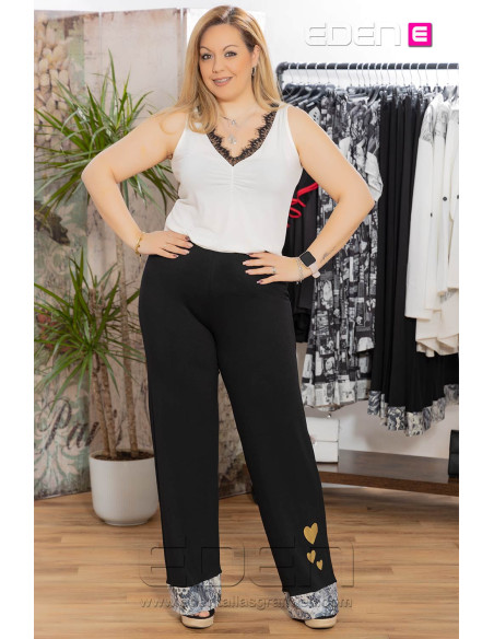 Pantalon palazzo corazon dorado victoria 56 - Imagen 2