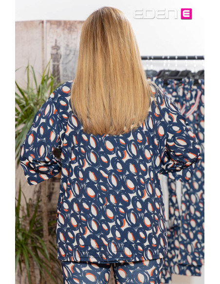 Kimono fluido circulos victoria 56 - Imagen 3