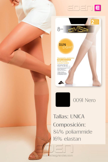 minimedia sun light 8 den negro omsa  pack de 2 - Imagen 1