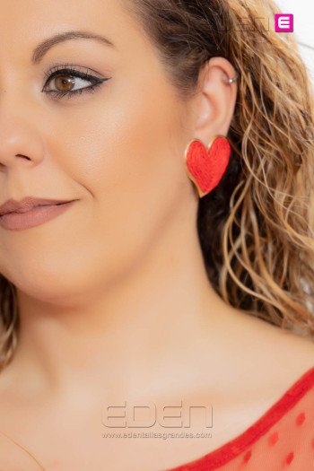 Imagen 2 - PENDIENTES CORAZON ROJO PENDIENTES CORAZON ROJO - Imagen 2