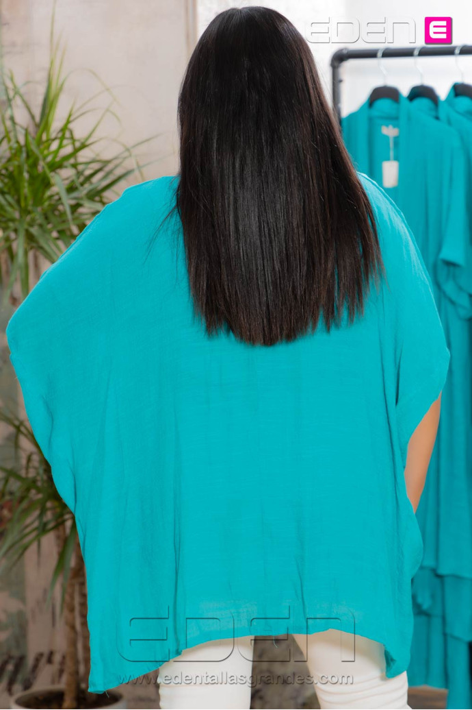 Imagen 2 - Blusa Mariposa Turquesa Blusa Mariposa Turquesa - Imagen 2
