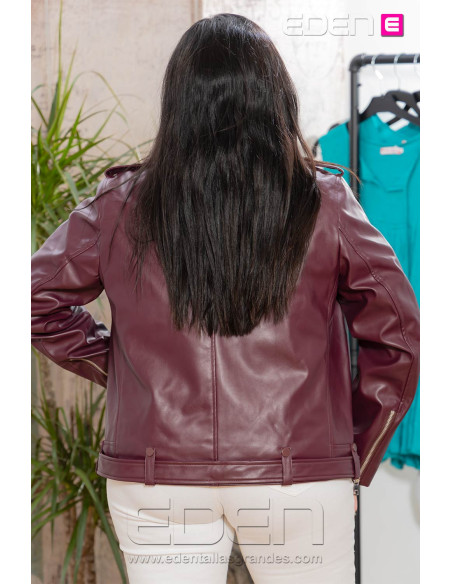 Cazadora Polipiel Carsadie Mauve Wine Only - Imagen 2