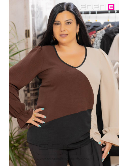 Blusa Dylan Marrón Con Alma - Imagen 1