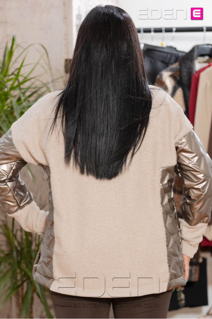 Imagen 2 - Poncho Chaqueta Gael Beige Con Alma Poncho Chaqueta Gael Beige Con Alma - Imagen 2
