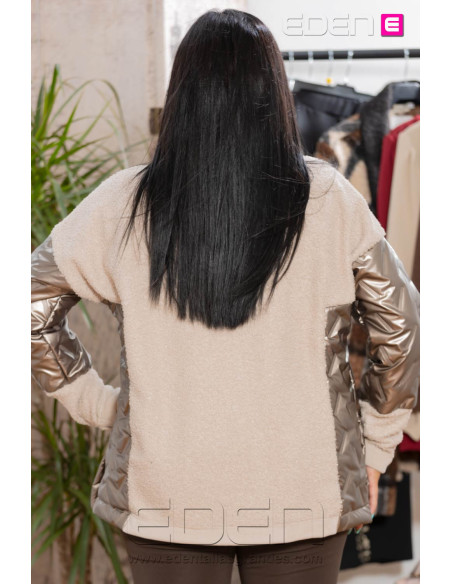 Imagen 2 - Poncho Chaqueta Gael Beige Con Alma Poncho Chaqueta Gael Beige Con Alma - Imagen 2