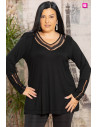 Camiseta Glamour Negro Velika