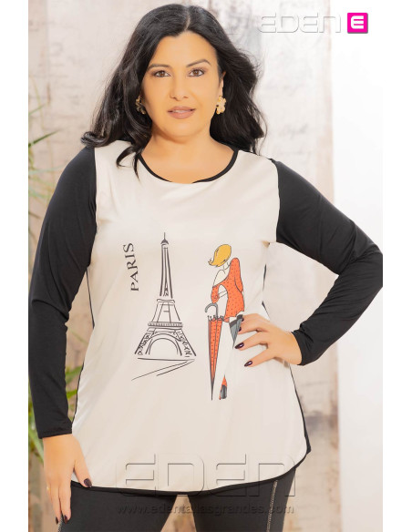 Camiseta Chica Paris Isabel G - Imagen 1