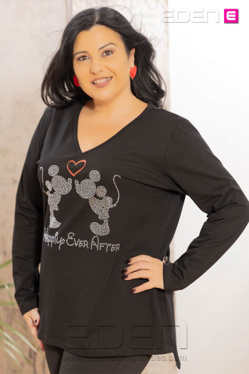 Camiseta Amor Eterno Negro VeliKa - Imagen 2