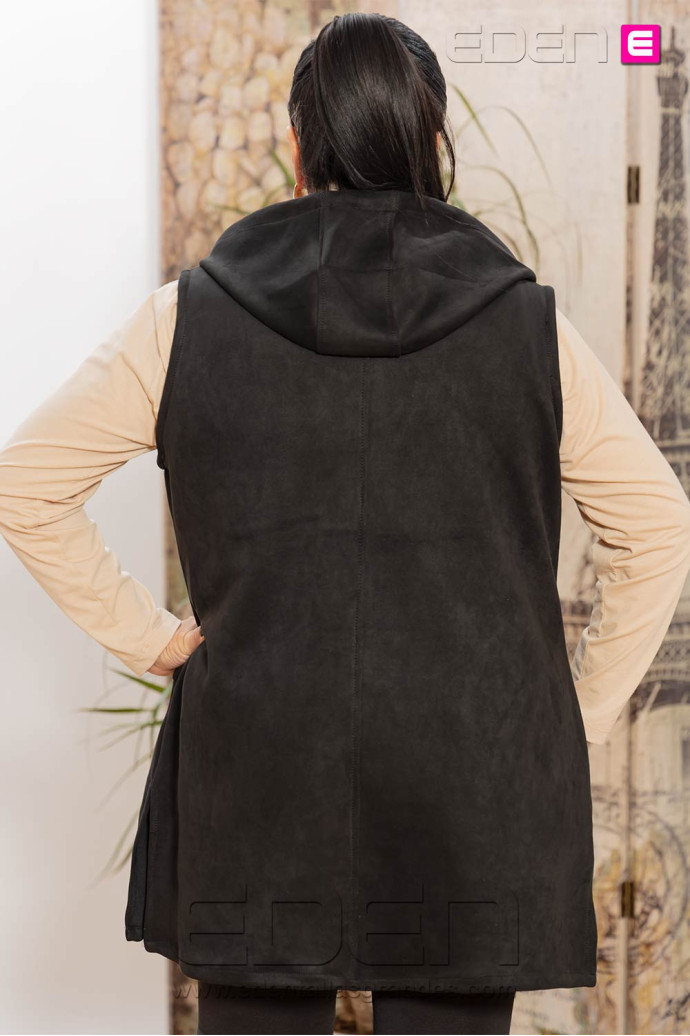 Imagen 3 - Chaleco Ante Negro Velika Chaleco Ante Negro Velika - Imagen 3