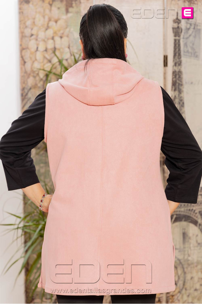 Imagen 3 - Chaleco Ante Rosa Velika Chaleco Ante Rosa Velika - Imagen 3