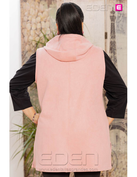 Imagen 3 - Chaleco Ante Rosa Velika Chaleco Ante Rosa Velika - Imagen 3