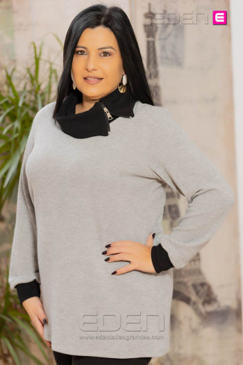 Jersey Malaga Gris Isabel G - Imagen 2