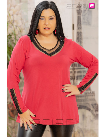Camiseta Glamour Rojo Velika - Imagen 1