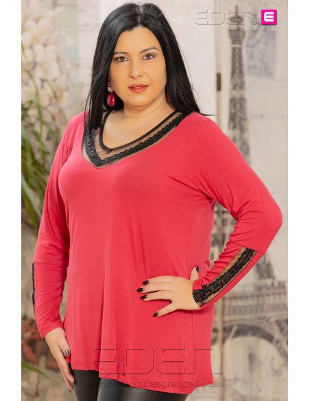 Camiseta Glamour Rojo Velika - Imagen 2