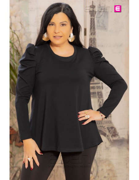 Camiseta Abullonada Negro Victoria 56 - Imagen 1
