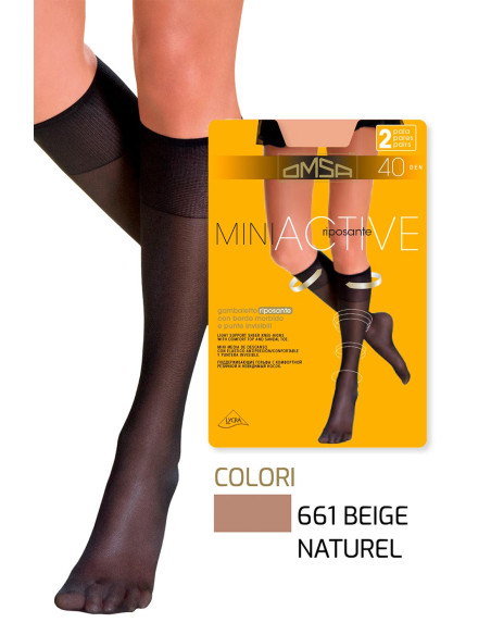 Imagen 1 - Mini Media Active Riposante 2 Pares Beige Natural Omsa Mini Media Active Riposante 2 Pares Beige Natural Omsa - Imagen 1