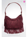Bolso Mirabella flecos Granate