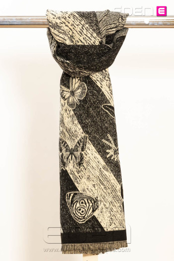 Imagen 1 - Pashmina Mariposas Negro Pashmina Mariposas Negro - Imagen 1