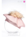 Boina Pompón Cachemira  Rosa