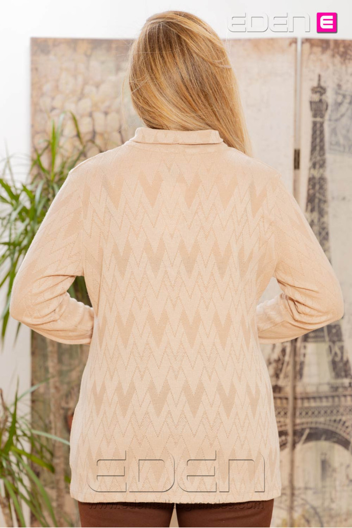 Imagen 2 - Jersey Cenefa Corazones Beige Velika Jersey Cenefa Corazones Beige Velika - Imagen 2