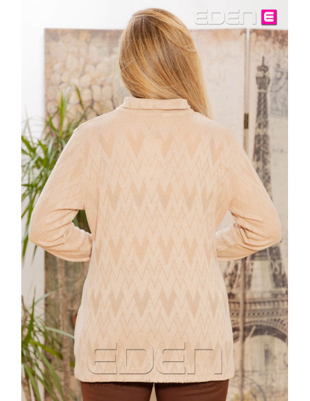 Imagen 2 - Jersey Cenefa Corazones Beige Velika Jersey Cenefa Corazones Beige Velika - Imagen 2