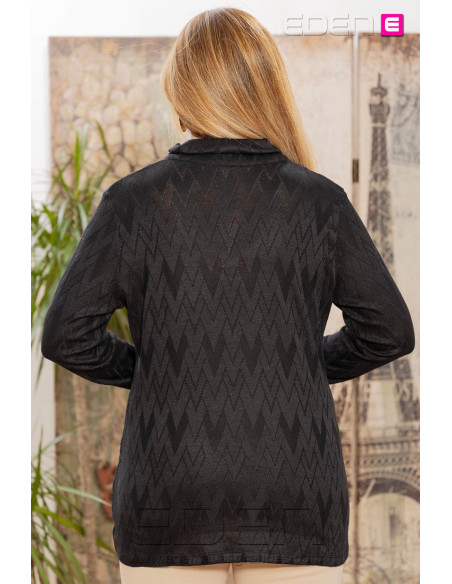 Imagen 2 - Jersey Cenefa Corazones negro Velika Jersey Cenefa Corazones negro Velika - Imagen 2