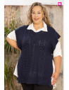 Conjunto Blusa Y Chaleco Trenza Marino Valeria Milano
