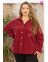 Camisa Flor Micropana Granate Valeria Milano