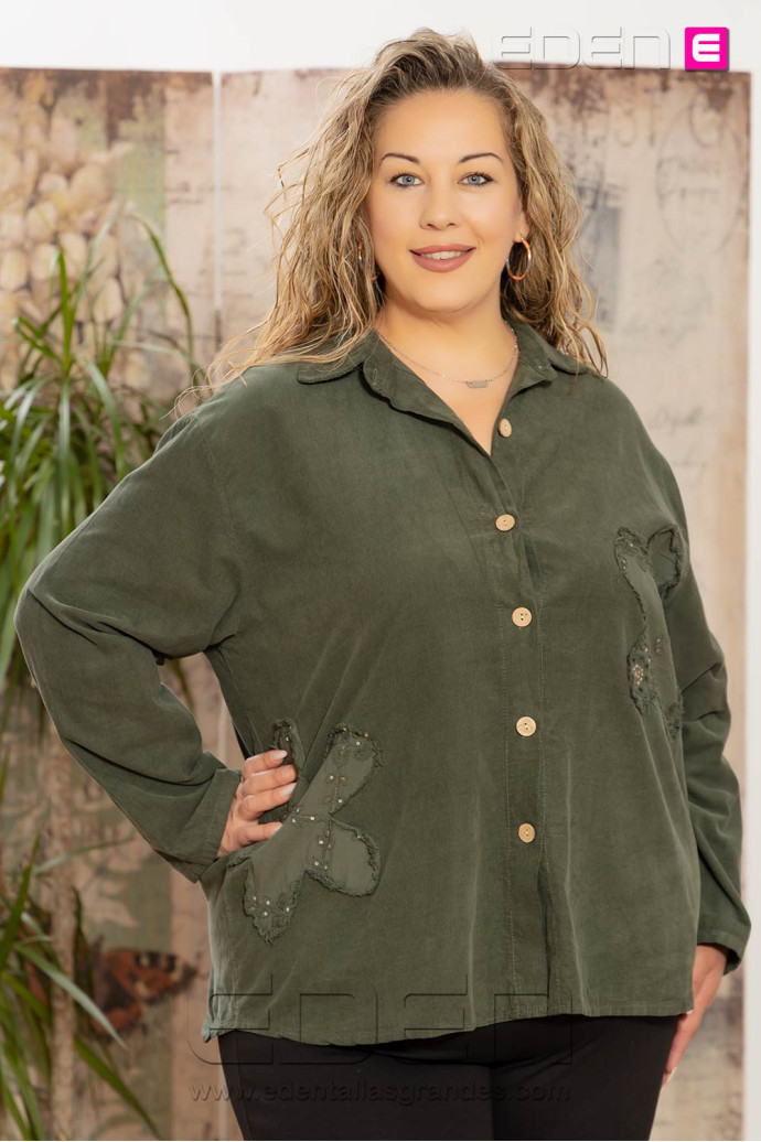 Imagen 1 - Camisa Flor Micropana Verde Valeria Milano Camisa Flor Micropana Verde Valeria Milano - Imagen 1
