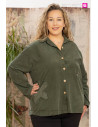 Camisa Flor Micropana Verde Valeria Milano